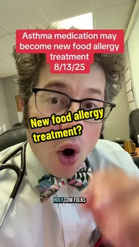 An asthma medication may be able to treat food allergies. #food #allergies #tiktokdoc #LearnOnTikTok 