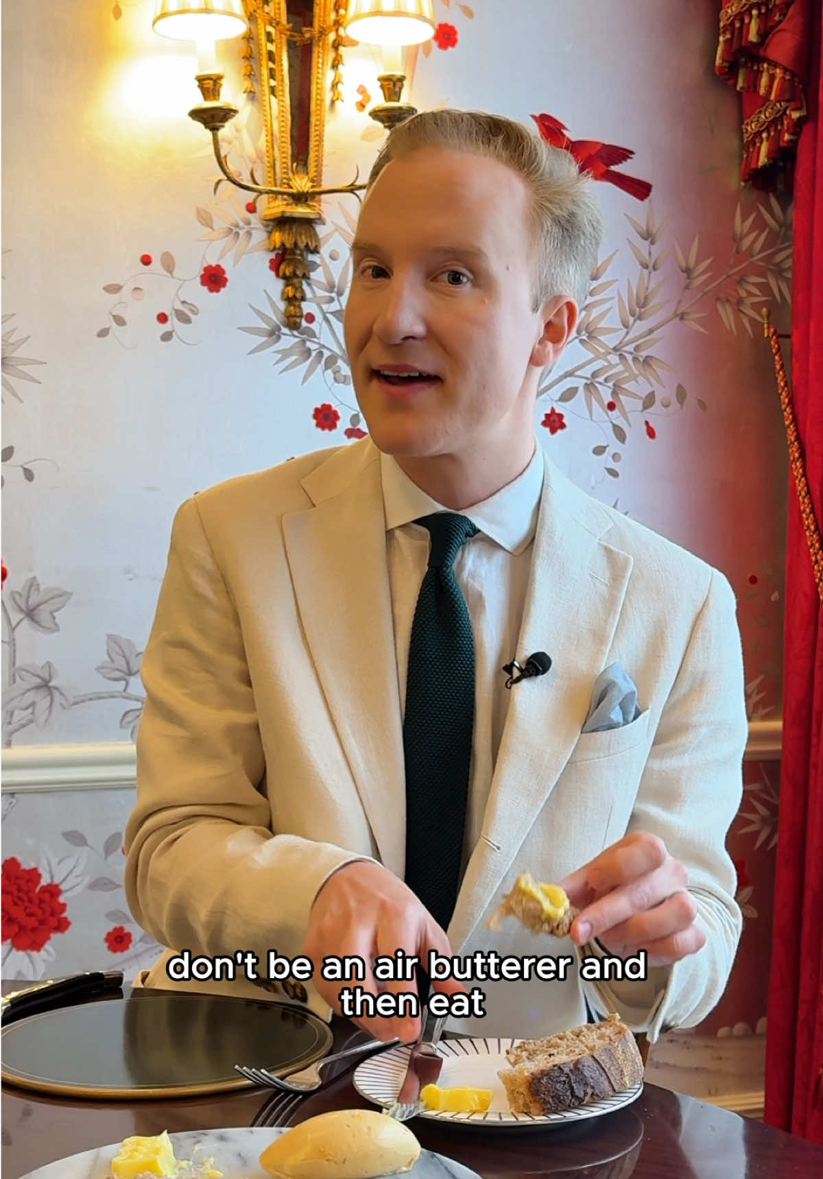 Definitely don’t bite into the entire piece of bread! #dining #etiquette #williamhanson