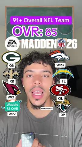 91 overall Madden 26 team #nfl #LIVEIncentiveProgram #LIVEMonetization #PaidPartnership 