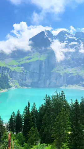 Another 10/10 bench #oeschinensee #swissalps #switzerland #vinland #scenic #fyp #viral 