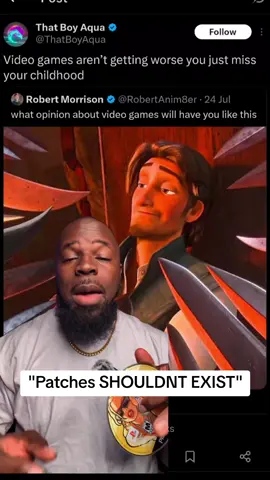 patches in video games are a good thing, cut this thought process out.