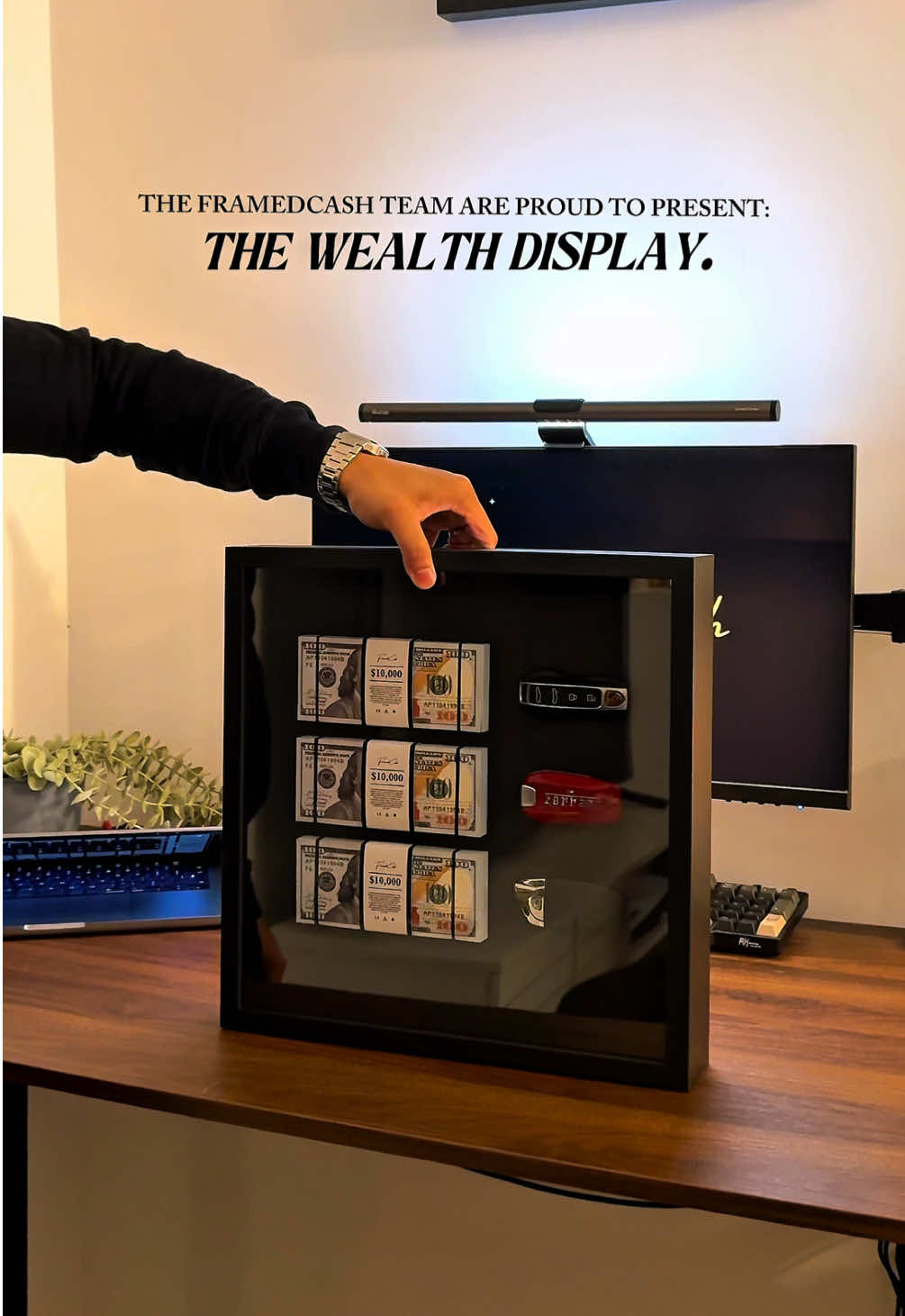 Have we cooked or nah? Presenting you: The Wealth Display, exclusively at: www.framedcash.com. ________ FramedCash is more than art —  it’s a statement. Crafted to elevate your space, this piece is more than décor — It sparks conversation, inspires ambition, and grounds you in purpose. Each element  is curated to represent vision, progress, and drive. Whether displayed in your office, studio, or personal sanctuary, FramedCash serves as a daily reminder of what you’re working towards — and why. 🔥 For the driven. 🔑 For the disciplined. 💵 For the ones building silently. ❗Shop now: www.framedcash.com❗ #luxuryframe #carkeysframe #moneyframe #moneyart #homedecor           