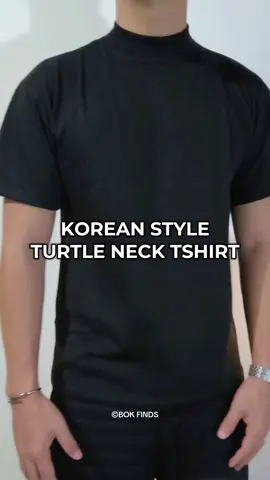 KOREAN STYLE TURTLE NECK TSHIRT. #tshirt #koreanstyle #turtleneck #menswear #huilishi 