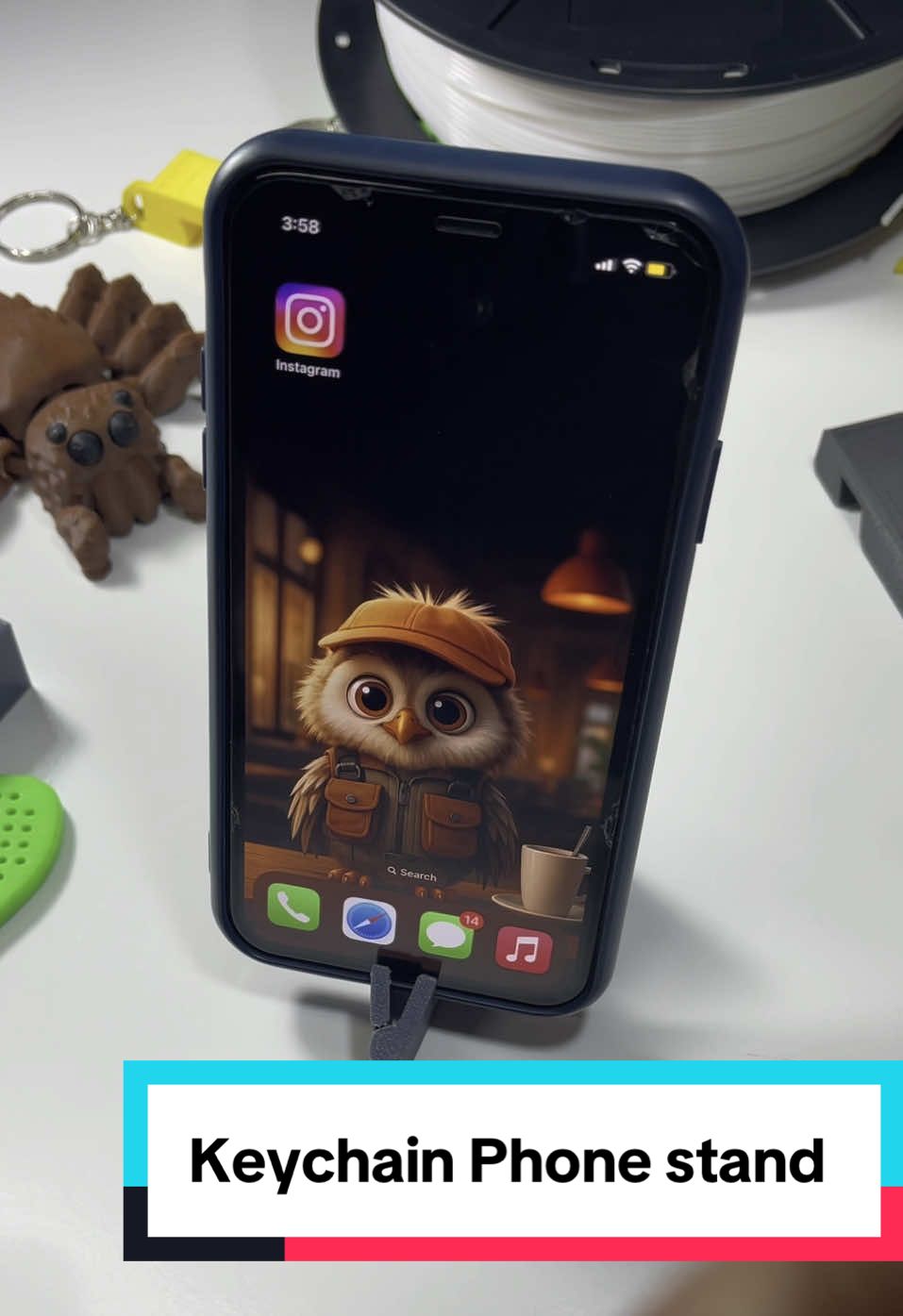 Need a phone stand that fits in your pocket? 🤔 Introducing my 3D printable foldable keychain stand! 🔥 DM US TO GET YOURS ! 👉 #3DPrint #PhoneAccessory #Foldable