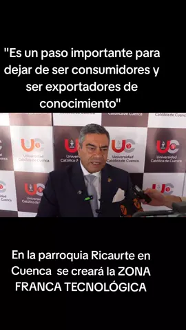 Estás fueron las expresiones de Enrique Pozo Cabrera tras el anuncio de la creación de la Zona Franca Tecnológica en la parroquia Ricaurte de #Cuenca.  El evento contó con la presencia del presidente Daniel Noboa y representantes de la Cámara de Industrias. El anuncio se lo hizo la mañana de este miércoles 13 de agosto de 2025. #Ecuador #DanielNoboa #Catolica 