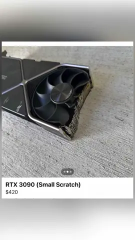 Anyone want this RTX 3090? It only has a small scratch. #pcgaming #pcgamer #techtok #pc #gaming 
