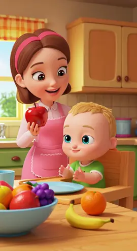 Apple and Bananas - Kids Song. #nurseryrhymes #cocomelonnurseryrhymes #kidssongs #kidstiktok #kidsmusic                                        