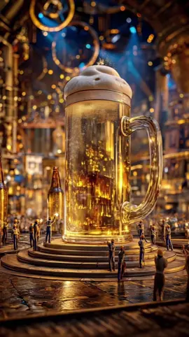 ミニチュア職人🍺🛠️ 今日の現場は「ビール工房」 黄金色の麦を収穫し・発酵・熟成を経てグラスへ、泡まで完璧に注ぎます🫧 ラストはみんなで乾杯🎉出荷まで 小さな工房から届ける、大きな一杯の幸せ。 #ミニチュア職人 #ミニチュア工房 #ミニチュアAI #小さな世界 #生ビール