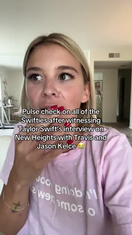 Anyone else unwell seeing Taylor Swift and Travis Kelce flirt for almost 2 hours or just me? #taylorswifttraviskelce #traviskelcetaylorswift #taylorswiftnewalbum #ts12iscoming #lifeofashowgirl #newheightspodcast 