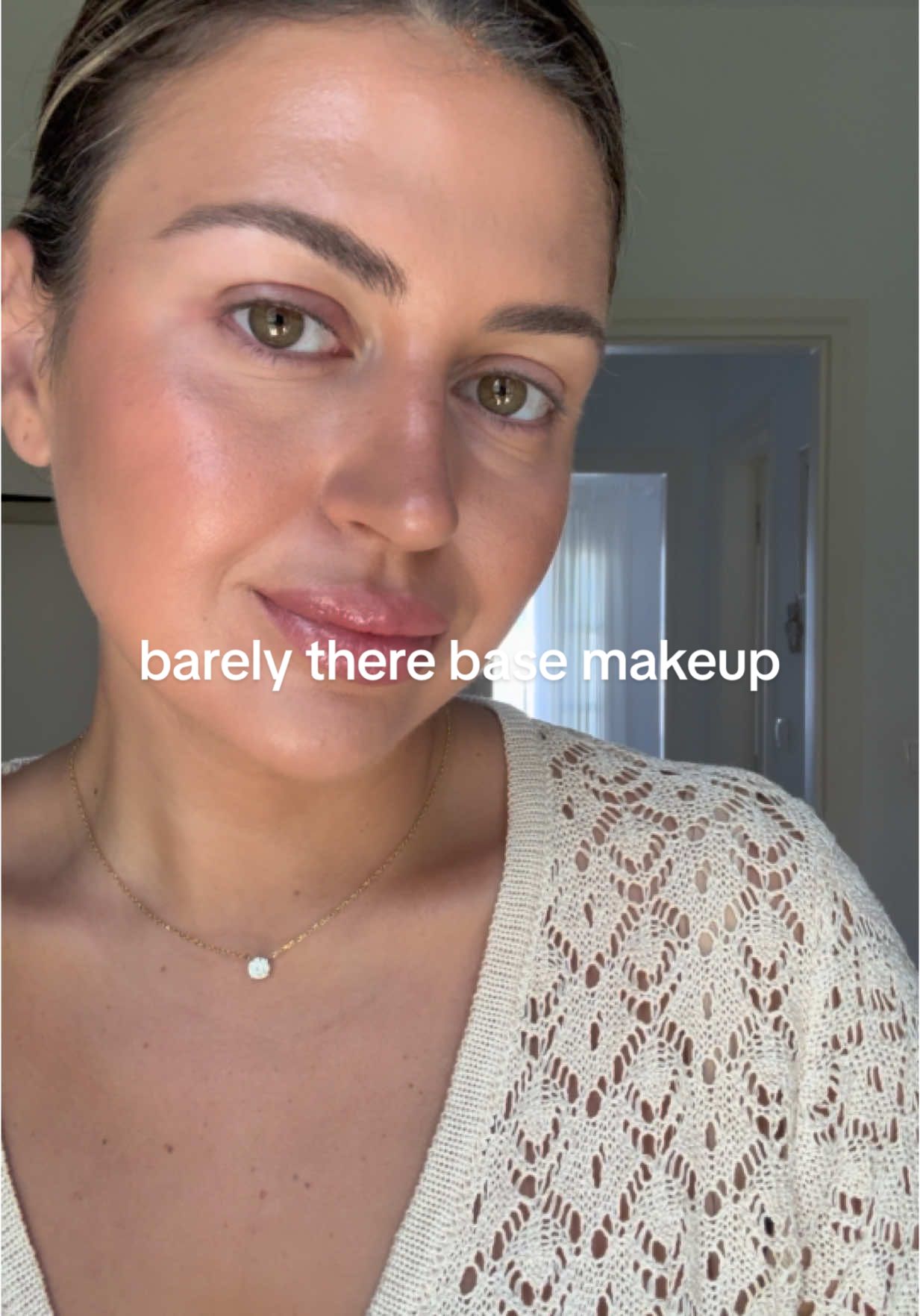no mascara and a glowy base = chef’s kiss  @DIBSBEAUTY stick in 3 @makeupbymario Hugh lip liner & brushes   @Rare Beauty eyebrow gel  @elfcosmetics @e.l.f. Cosmetics skin tint and sun boss lipgloss @Maybelline NY powder   #grwmroutine #lightmakeup #everydaymakeup #nomascara #glowyskin #makeupgirl #grwmmakeup 