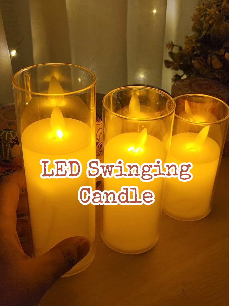 Undas-ready, altar-perfect, aesthetic pa sa setup mo 🕯✨ LED Swinging Candle with Flickering wick #ledflamelesscandle #ledflamelesscandlelight #flamelesscandle #flamelessledcandle #ledswingingcandle 