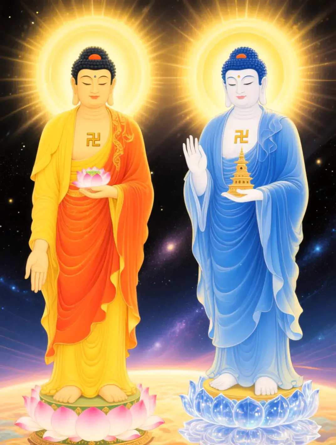 ［一次因缘的转变：佛引我走向念佛法门］ 我本人以前是因为生前信仰传统神道教的内嬷托梦给我，示现祂在不好的地方要求超渡，所以我才从信了一阵子不太深入的基督教转佛教，有因缘去药师法门帮我阿嬷写大牌位。 但是，药师法门法会的住持开示都拿药师佛、八大菩萨、十二药叉大将、龙天护法的祂们的每个都不同的梵文种子字叫信徒观想。我那时后在想，我的根基是台湾人不是印度人我看不懂梵文种子字，就算前世修过今世也忘了。 有一次经过住持外出办事，我就跟知客说我进去要拜药师佛，然后，我就对著药师佛像说：药师佛我基督教转佛教的啦，基督教都有凭神力去天堂，那佛教应该会有很简单凭佛力的法门才对，我说祢的法门是很好可是我的记忆力记不起梵文种子字，而且那时我也没时间修行因为我要一边工作。 所以，就请药师佛帮我选最简单、最快速、今生能保证成就的法门，本人还跟药师佛说：我不管啦，你是佛已经成佛了要帮我想办法，祈求完我就直接往东方去看看会不会接到什么法门。 东方是东港，到了中午吃素面时，当时我在翻善书，就有一位在东港发净土宗书籍的净土宗莲友净门居士走进来，说：妳在看善书很好啊，这两本书：《唯说念佛》、《念佛胜易》跟你结缘，你看完二到三遍就可以不用轮迴了。（我是拿回去看才看到他在空白页写：修行者必详读此书2遍以上，则万修万人成就。修行者若不能把握，何必白忙一场。深信切愿，南无阿弥陀佛，免轮迴） 就这样进入善导大师法脉的净土宗。 第一次听过南无阿弥陀佛名号是在我小时候，我妈请了一位佛教的家教李老师，他觉得我很调皮很难教都会在上家教课时叫我合掌三称南无阿弥陀佛才开始上课，但那时还没深入去了解南无阿弥陀佛，也不知道祂是怎样的一尊佛。 真想不到是内嬷托梦要超度的因缘让我从基督教转佛教，有因缘去药师法门又请药师佛帮我选简单、快速、今生能保证成佛的法门，去东港接到净土宗书籍而进来念佛的，一切都有佛在安排~真的很南无阿弥陀佛！ 🙏南無阿彌陀佛🙏 #南無阿彌陀佛 #阿彌陀佛 #净土宗 #念佛 #往生极乐 