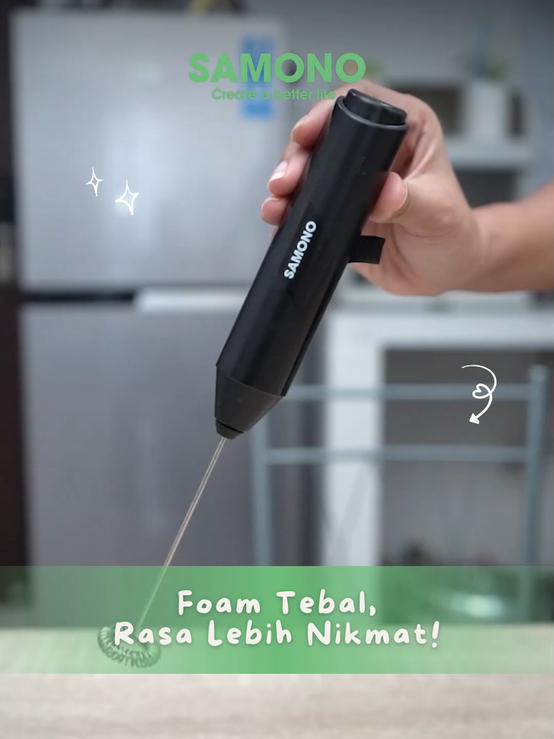 Foam Tebal,Rasa lebih nikmat!!! #samonoindonesia #fyppppppppppppppppppppppp #dapurmodernklasik #masakpraktislebihcepat #mini #mixermini