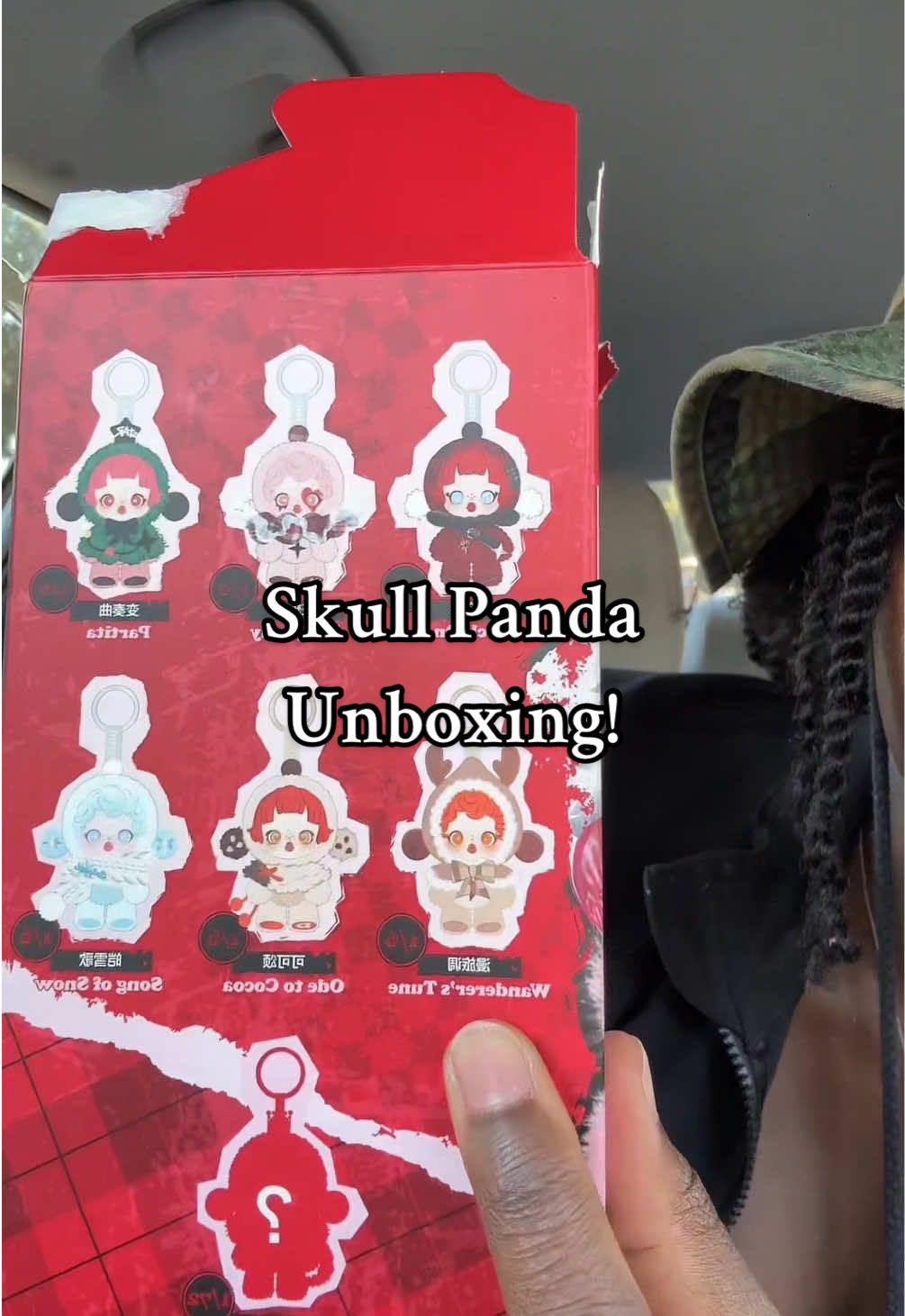 Bye I didn’t know I wasn’t supposed to look at the card 😭 she was my top choice tho! #skullpanda #blindboxopening #phatimatalks #Vlog 