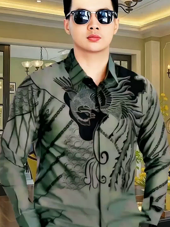 Kemeja batik peksi hijau Lengan Panjang, Tampil mewah dan elegan. Tersedia semua ukuran mulai dari M sampai XXL, #batikmodern #lenganpanjang #kemejabatik #batikpria 