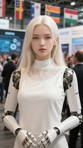 The humanoid robot shows the battery #robot #humanoid #aiart 