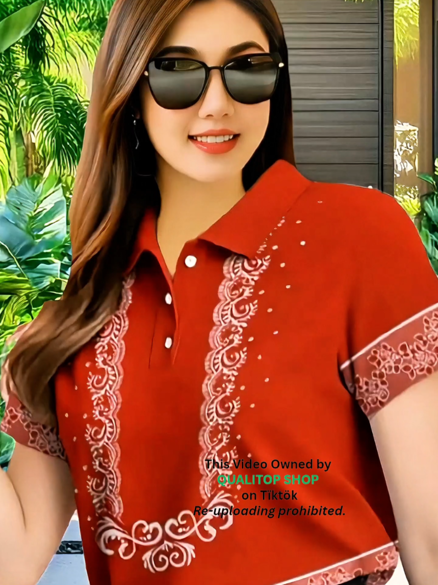 Modern Casual Barong Tagalog Women’s Outfit – Dress to Impress. Step into the spotlight with our 2025 Vintage Summer Gradient Floral Print Women's Polo Shirt – a modern fashion twist on the classic Barong Tagalog. This oversized, breathable, and effortlessly chic women’s top is perfect for your OOTD and TikTok fashion moments. Pair with jeans, skirts, or shorts for an outfit that says “dress to impress” in every season. Perfect for fashion TikTok, street style, and your next viral look – because style is timeless, but yours is always trending. #OOTD #TikTokFashion #OutfitInspo #vintagevibes  #dresstoimpress 