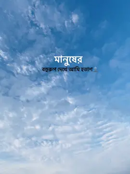 মানুষের বহুরুপ দেখে আমি হতাশ👤