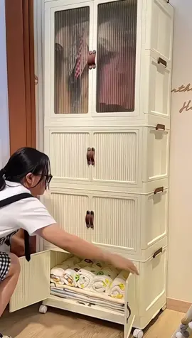 Rộng 55Cm-80Cm Tủ Nhựa Để Quần Áo Trẻ Em Có Bánh Xe#xuhuong #thinhhanh #giadungtienich 