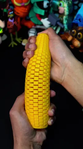 3D-Printed Flexi Corn Cob. 📁File: Makerworld 🖨️Printer: @bambulab_official A1 AMS Filament: @eSUN 3D Printing PLA+ Yellow. #asmr #3dprinting #flexi #corn #cob 