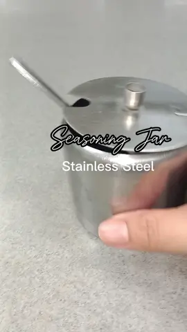 Seasoning Jar Stainless Steel Ang Dami pwede paglagyan na seasoning nito pwede din sugar.Get yours now! #seasoningjar #seasoningbottle #jar #spicesjar #spicesorganizer 