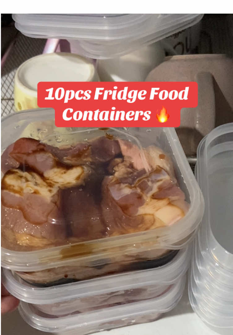 10pcs Fridge Food Containers #foodcontainer #foodcontainers #fridgeorganization #fridge #foodstorage 