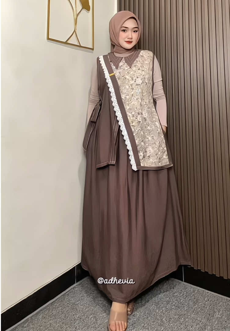 oneset cantik buat lebaran pake vest bordir dan rok bahan katun ini dari @biroloutfit🫶🏻 #oneset #setelan #onesetrok #setelanrok #onesetkatun 
