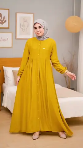 Bahan Rayon Twill Premium/Gamis Wanita Dewasa Full Kancing Mewah simpel #GamisRayonTwill #GamisWanitaDewasa #GamisMewah #FullKancing 