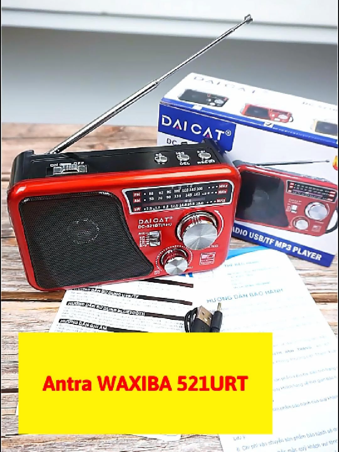 Đài WAXIBA 521URT – Nhỏ gọn nhưng sóng khỏe – âm thanh vang ✔ Bắt sóng FM/AM/SW ổn định, nghe đài mọi lúc mọi nơi ✔ Hỗ trợ USB, thẻ nhớ, nghe nhạc MP3 cực tiện ✔ Loa công suất tốt, âm trầm rõ, âm cao sáng ✔ Pin sạc bền bỉ, dễ mang theo khi đi chơi, du lịch, cắm trại 🎁 Hàng chính hãng – Bảo hành – Giao nhanh toàn quốc #xuhuong #xuhuongtiktok #cassette #radio #quatang #fyp #TikTokShop #bluetooth #521URT
