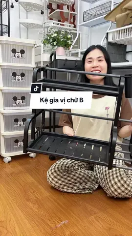Kệ gia vị chữ B 2 tầng to vừa rẻ vừa tiện. #kegiavi #kegiavinhabep #kegiavi2tang #xuhuong #dinday