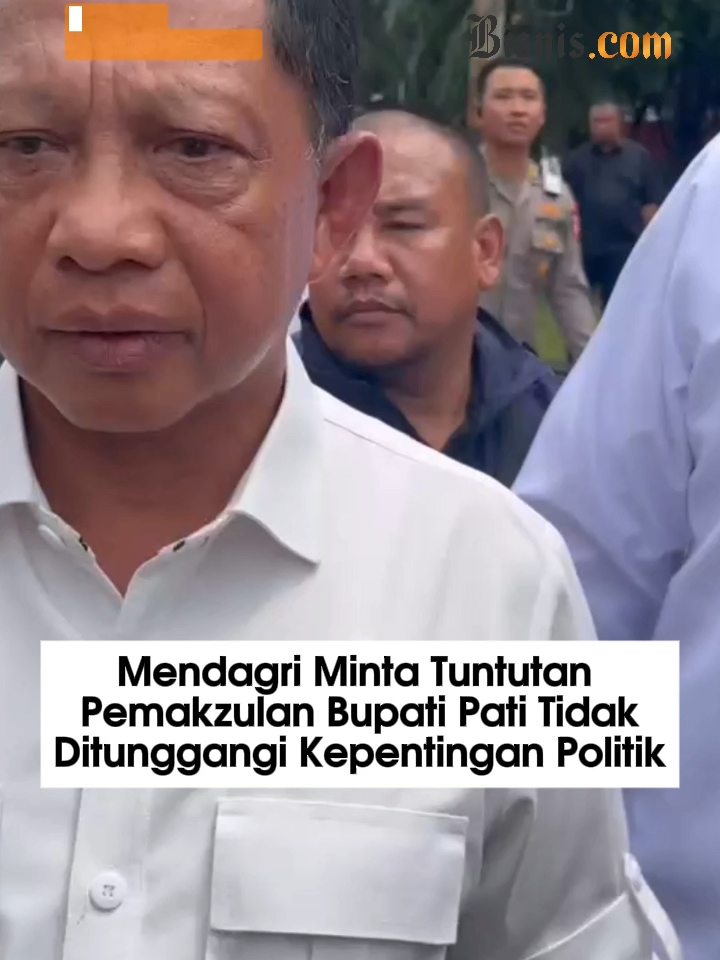 Menteri Dalam Negeri (Mendagri) Tito Karnavian menyebutkan ada persoalan di luar kebijakan pemerintah daerah dibalik aksi demonstrasi Bupati Pati, Sudewo. Pernyataan itu, Tito sampaikan karena urusan terkait dengan peningkatan tarif Pajak Bumi dan Bangunan Perdesaan dan Perkotaan (PBB-P2) sebesar 250% kini telah dicabut. 