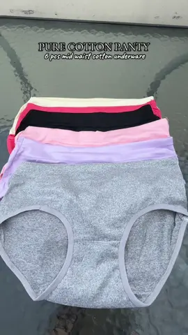 Comfy Cotton Panties💛🖤💚 6 pcs na for only 165! #panties #cotton #underware #underwareforwomen #cottonpanty 