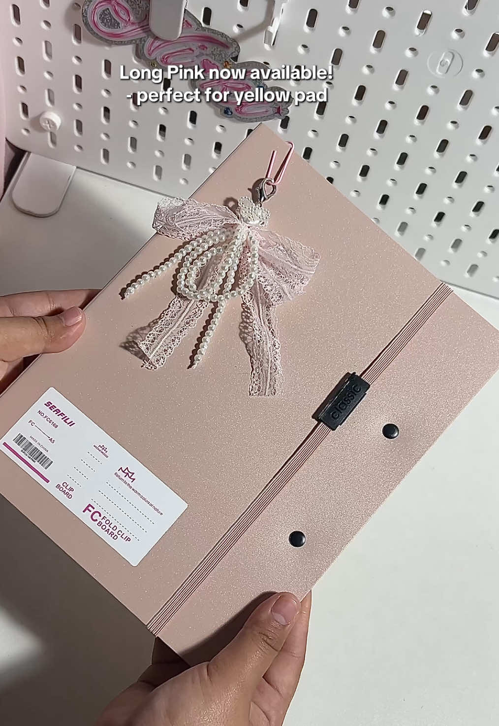 Replying to @sleeeeeeeeep00 finally, pink long now available!!🥹💘 #clipboard #foldableclipboard #schoolsupplies #student #fyp 