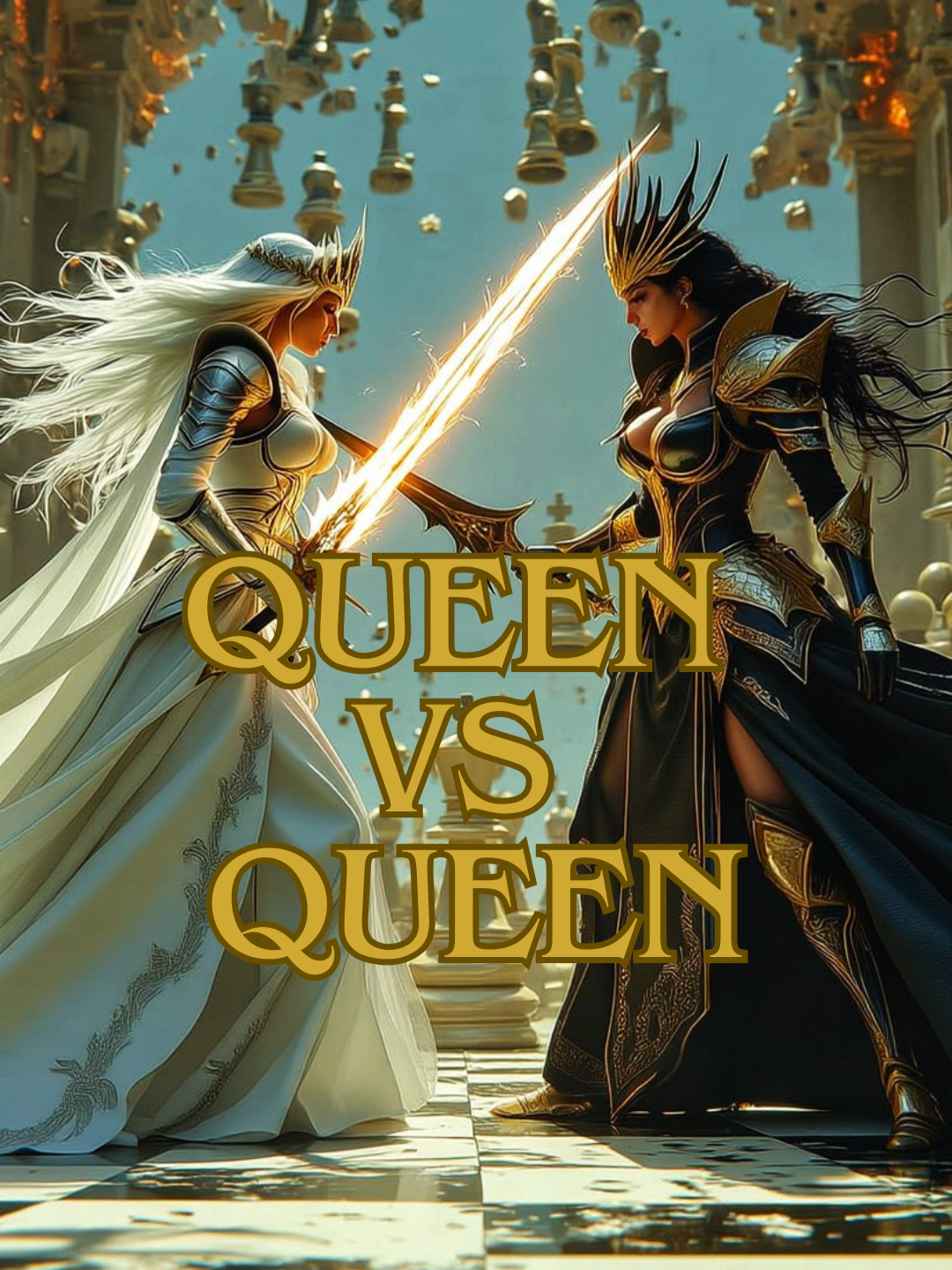 ⚔QUEEN vs QUEEN ⚔ Two royal forces collide in an epic battle for the chessboard throne! 👑🔥 ✨ Who will reign supreme? 💥 Magic. Steel. Destiny. 💥 The ultimate showdown begins… 🎭 Images: ⁨ @midjourney 🎬 Video: @pixverse 📱 Edit: ⁨ @capcut #fyp #foruyou #aiart #aigenerated #fantasyworld #fantasyart#epicbattle#chessqueens#cinematicart #epicfantasy #battlescene #viralfantasy #fantasybattle #epicshowdown