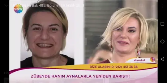 Saç tasarımcısı Soner tunç Zübeyde hanımı aynalarla yeniden barıştırdı 💐💐#kendineiyibak #showtv #ebruakelkendineiyibak 