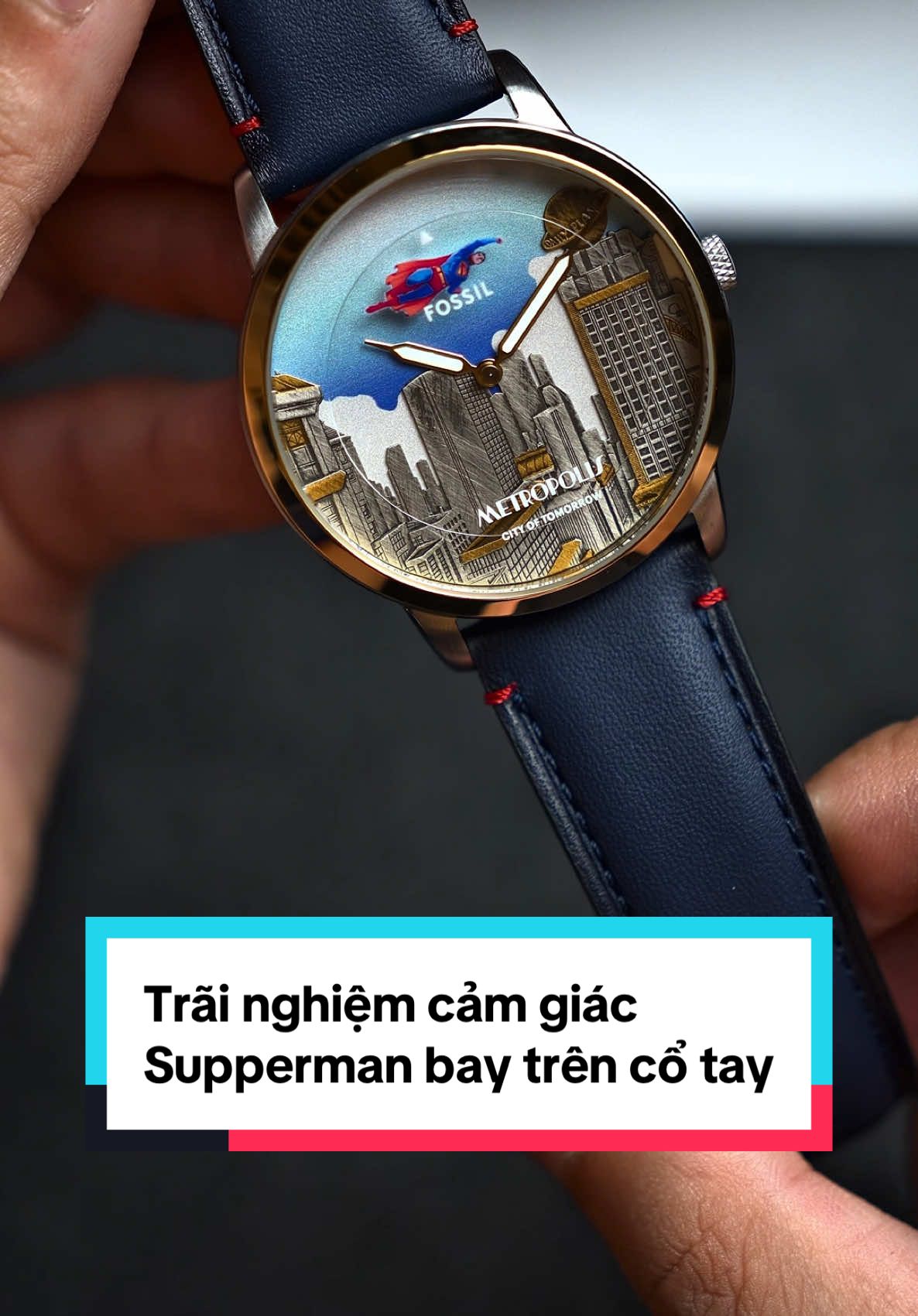 Unbox bản đồng hồ thứ 2 trong bst Fossil x Supperman. #biwatch3 #unbox #fossilxsuperman #watch 