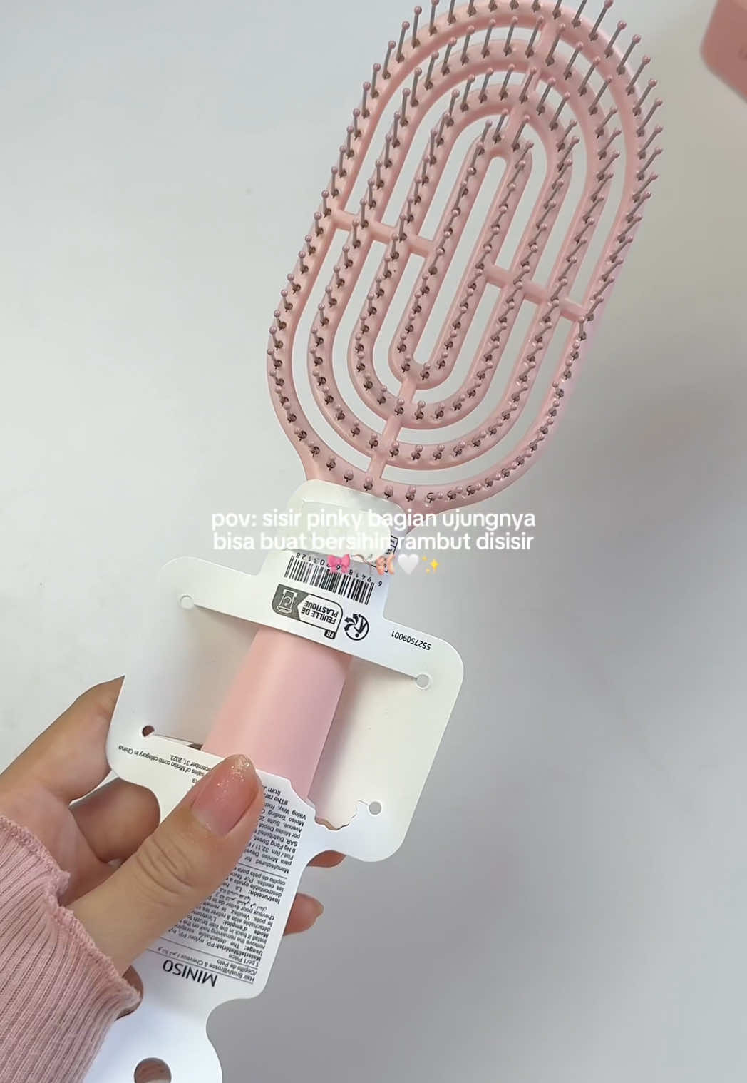 sisir cuteee🎀🎀 #sisir #sisirminiso #sisirrambut #hairbrush #cute #miniso #minisoindonesia #girl #aesthetic #girlythings #pink #pinkaesthetic 