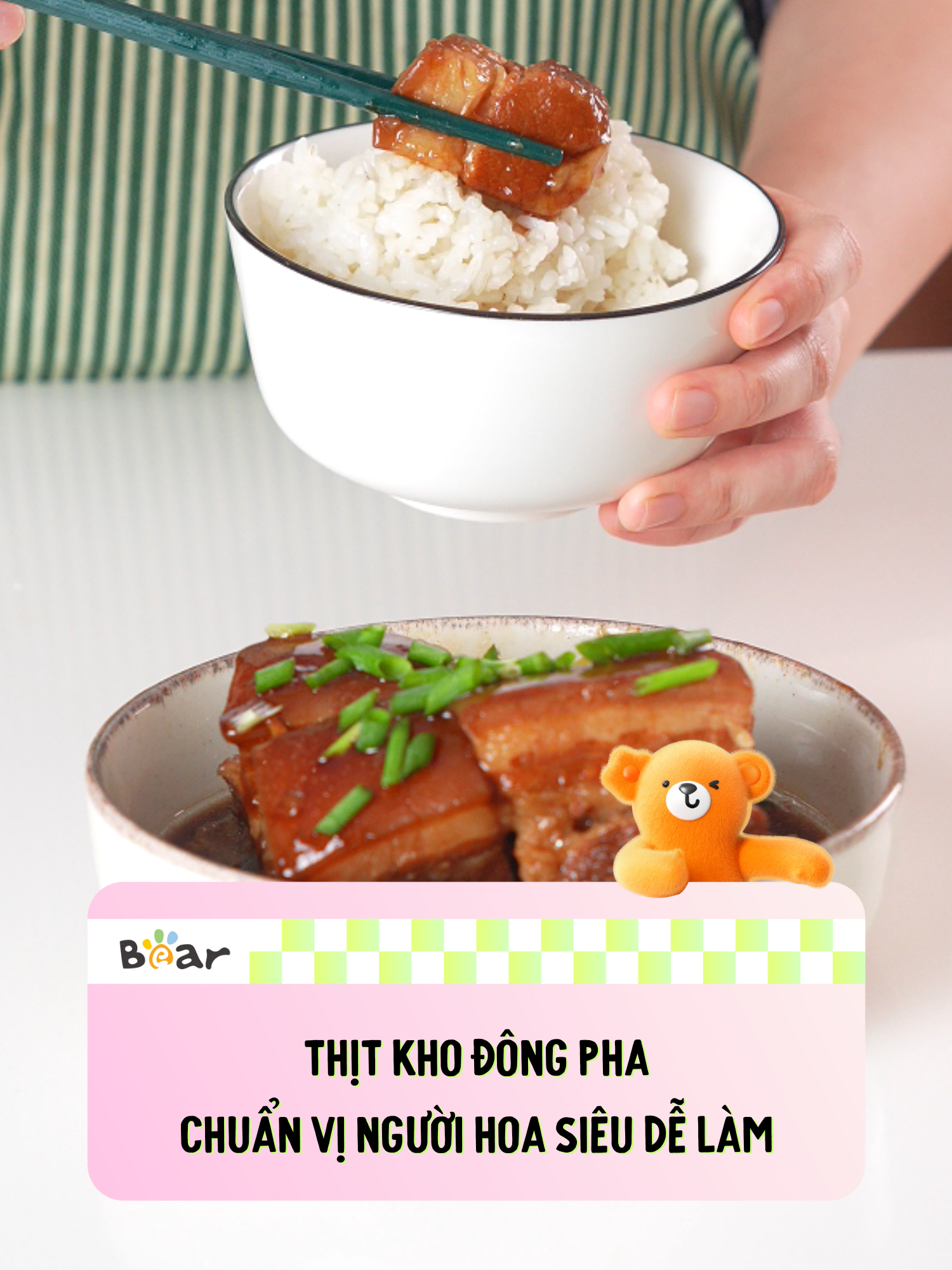 Thịt kho Đông Pha chuẩn vị người Hoa siêu dễ làm, mềm ngon mê li! 🍖✨ Kho bằng nồi nấu chậm Bear giúp thịt mềm nhừ, thấm đều gia vị. #noinauchambear #bearvietnamofficial #BearVietnam #fyp #thitkhotau #thitkhodongpha #nauan