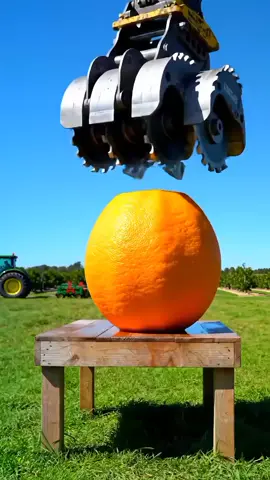 World Biggest Orange Sliced Open by a Giant Saw Machine! 🍊🚜 | Slow Motion Farm Experiment #orange 