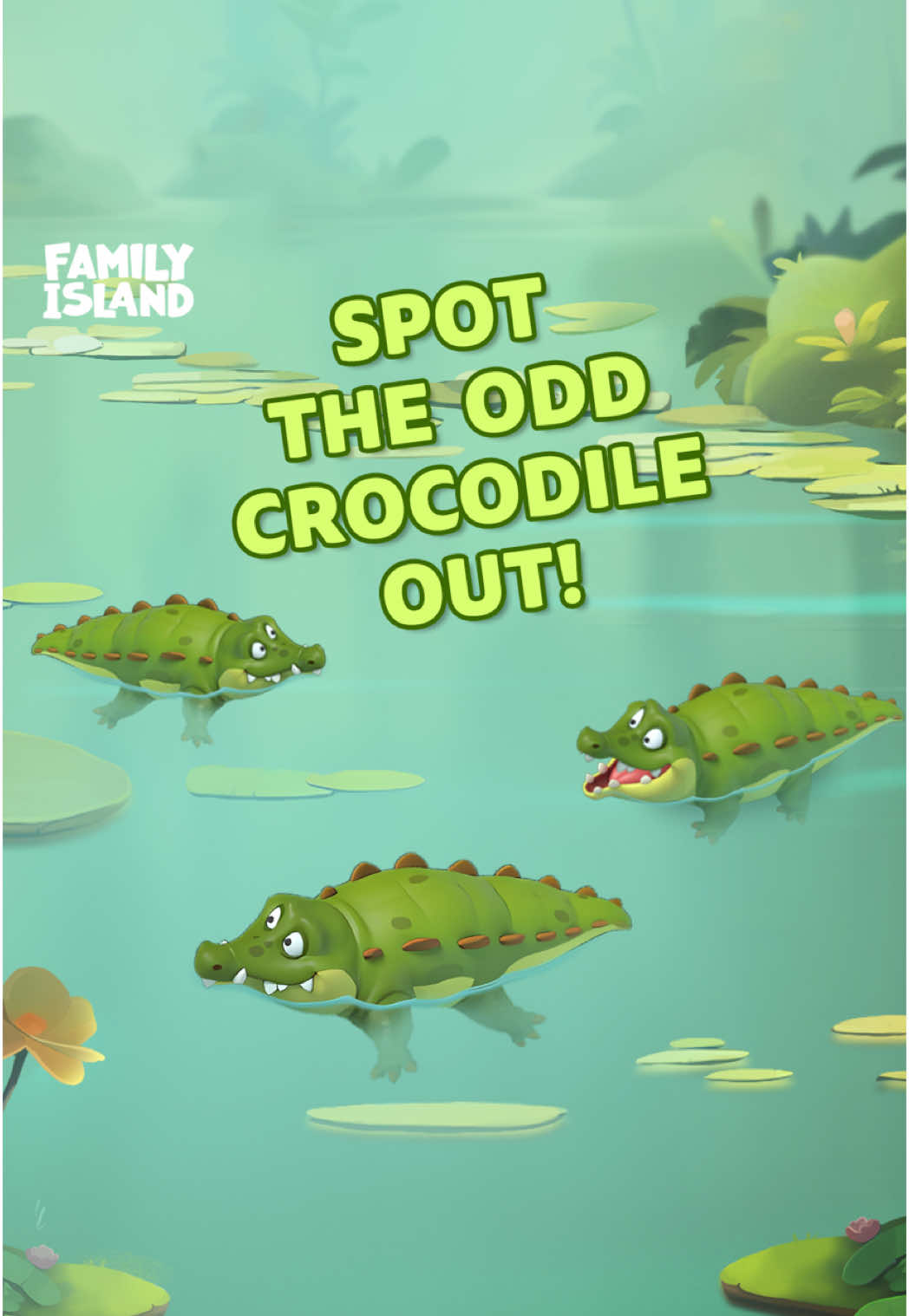 𝐖𝐚𝐧𝐧𝐚 𝐖𝐈𝐍 𝟏,𝟎𝟎𝟎 𝐄𝐧𝐞𝐫𝐠𝐲 𝐚𝐧𝐝 𝟑 𝐆𝐨𝐥𝐝 𝐒𝐡𝐨𝐯𝐞𝐥𝐬??🐊 One of these crocodiles is definitely dancing to its own beat...😜 𝐂𝐚𝐧 𝐲𝐨𝐮 𝐬𝐩𝐨𝐭 𝐭𝐡𝐞 𝐪𝐮𝐢𝐫𝐤𝐲 𝐜𝐫𝐨𝐜? Drop your answer below for a chance to win! ✨ #familyisland #fyp #game #island #gaming #mobilegame 