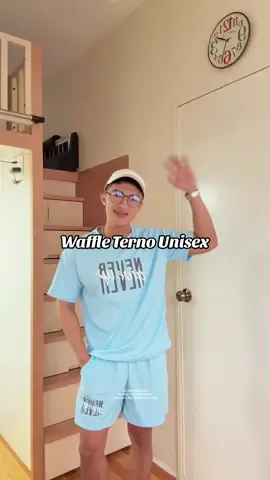 solid maganda talaga tela! kaya ang daming bumibili neto eh.  Disclaimer: Prices may vary after the promotion ends. #waffleterno #ternoset #ternoformen #koreanterno #waffleshirt 