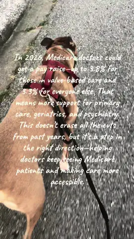 In 2026, Medicare doctors could get a pay raise—up to 3.8% for those in value-based care and 3.3% for everyone else. That means more support for primary care, geriatrics, and psychiatry. Now, this doesn’t erase all the cuts from past years, but it’s a step in the right direction—helping doctors keep seeing Medicare patients and making care more accessible. #olebrandselect☘️💔 #CapCut #universalhealthcare #fypシ #fyp #viral #vibes #healthcare #tips #iep #medicare #fypシ゚viral #foryou #backtoschool #football #global #economy 