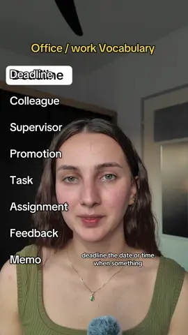 We haven’t done some vocabulary in quite awhile so here’s some office/work related vocabulary with explanations  #englishvocabulary #officevocabulary #learnenglish 