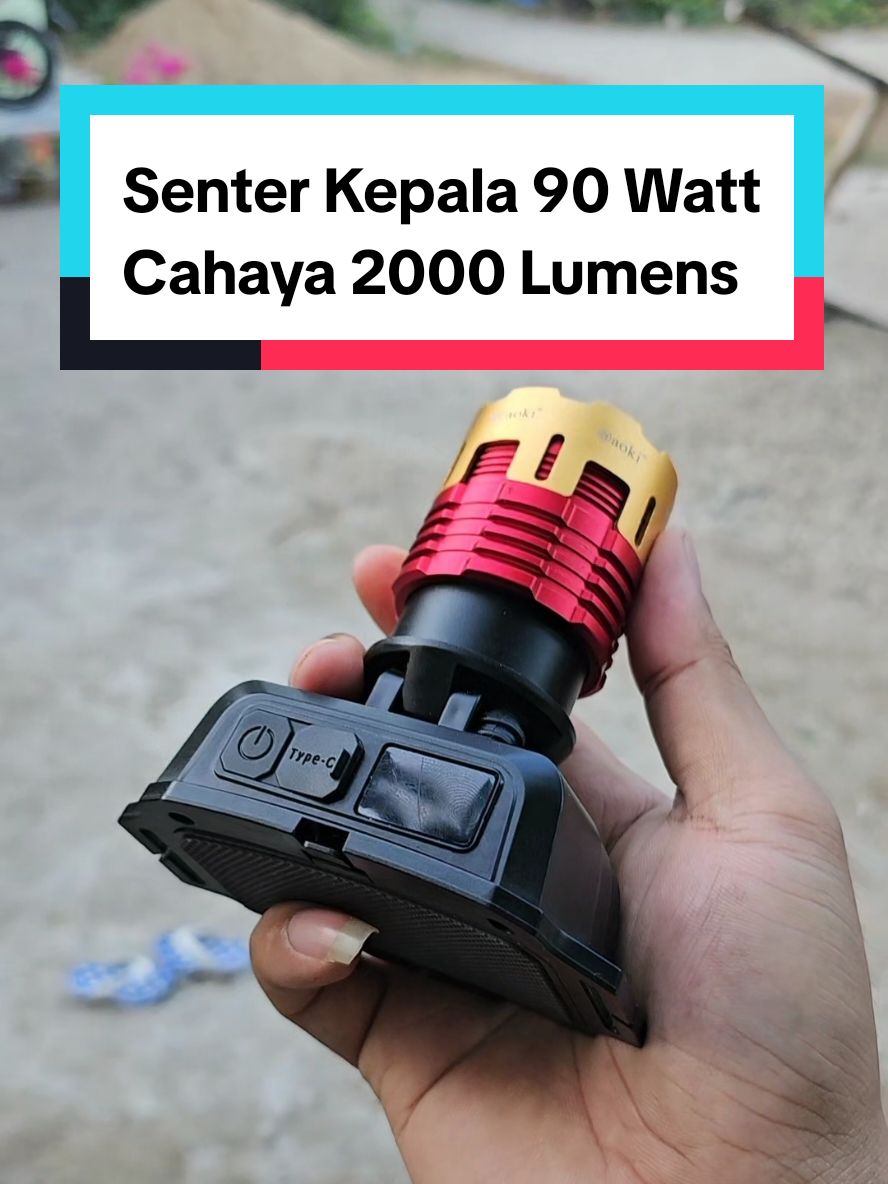 senter kepala aoki iron edge 90 watt pro, batre 6000 mAh bisa lepas pasang #senterkepala #senterled #sentersuperterang 