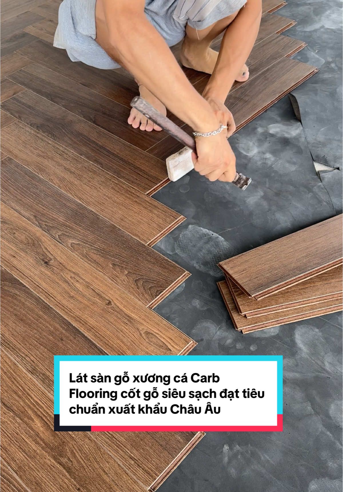 Lát sàn gỗ xương cá Carb Flooring cốt gỗ siêu sạch đạt tiêu chuẩn xuất khẩu Châu Âu #caitaonha #thegioisan #viral #vietnam #xuhuongtiktok #sango 