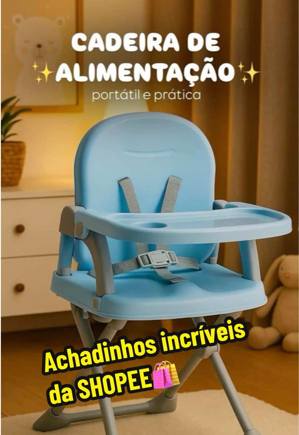 Cadeira De Alimentação Portátil P/ Bebê Zip - Maxi Baby   Compre pelo Link 👉🏻 ##achadinhosdashopee##cadeira##infantil