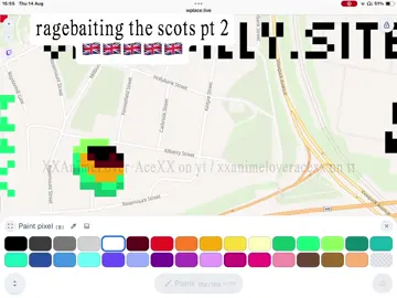 pt 2 of rage baiting the scots #england #ragebait #wplace #glasgow #Scotland