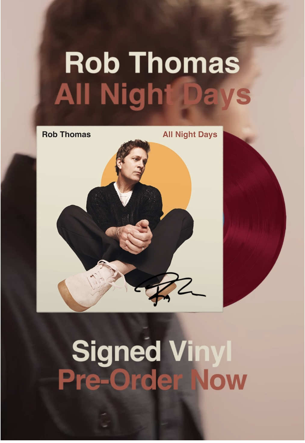Signed copies of my new album, All Night Days, available exclusively on my website!!! ✍️💿 #allnightdays #robthomas #hardtobehappy 