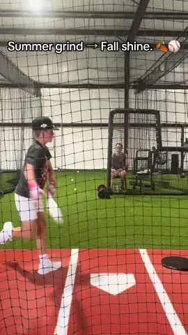 Summer grind → Fall shine. 🍂⚾ Every late night in the cages. Every early morning rep. Every blister and bruise. It’s not just practice, it’s preparation for when it counts. #FallBallLoading #BaseballGrind #TrustTheWork @🐄🛸• 