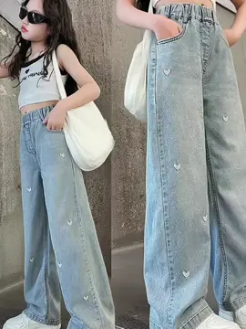 quần jean suông cạp chun hoạ tiết tìm cho bé gái từ 17-45kg #quanjeanbegai #quanjeanchobe #xuhuongtiktok #thinhhanhtrend #xuhuong 